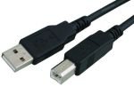 Xenta USB 2.0 A-B Device Cable (Black) 1m