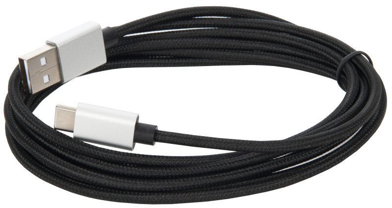 Xenta USB A to USB C Cable Braided Black 2m