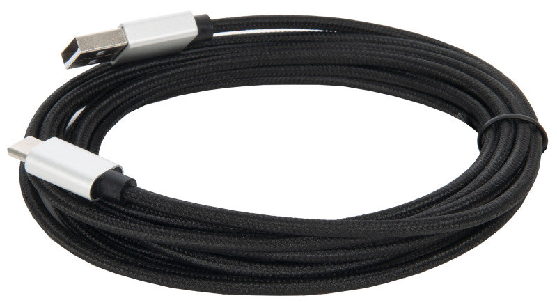 Xenta USB A to USB C Cable Braided Black 3m