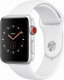 Apple Watch Series 3 GPS + Cellular, 42mm Silver Aluminium Case with White Sport Band