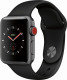 Apple Watch Series 3 GPS + Cellular, 38mm Space Grey Aluminium Case with Black Sport Band