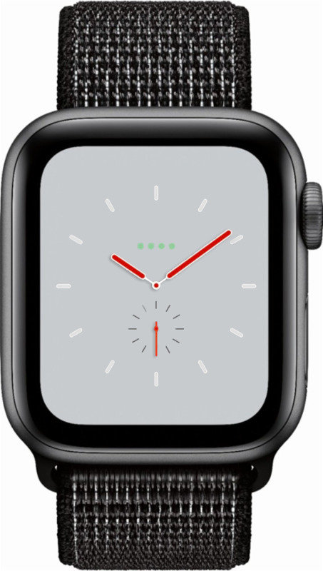 apple watch nike  space grey aluminium case with black nike sport loop