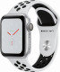 Apple Watch Nike+ Series 4 GPS, 40mm Silver Aluminium Case with Pure Platinum/Black Nike Sport Band