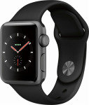 Apple Watch Series 3 GPS, 42mm Space Grey Aluminium Case with Black Sport Band