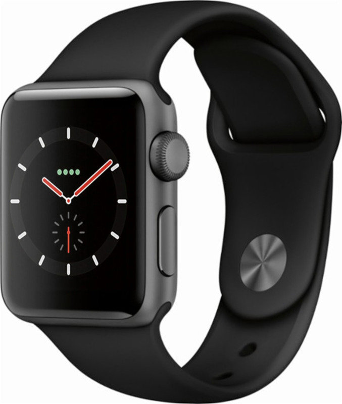 apple watch series 3 42mm space gray aluminium black sport