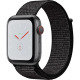 Apple Watch Nike+, Series 4, GPS and Cellular, 44mm Platinum Aluminium Case with Nike Sport Band, Black