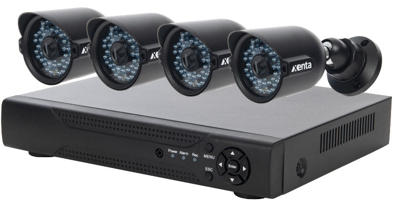 CCTV System - 8 Channel Full HD DVR with 4x Full HD Black Bullet Cameras...