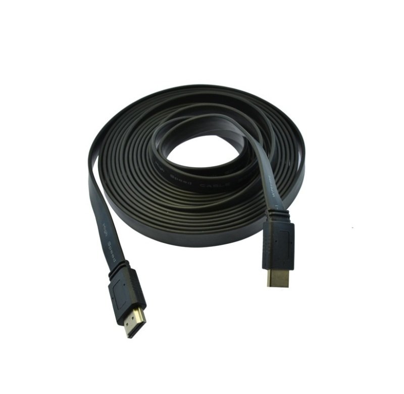 Xenta HDMI Black Flat 2M 4K Cable with metal end connectors