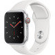 Apple Watch Series 4 GPS + Cellular, 40mm Silver Aluminium Case with White Sport Band