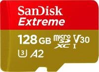 SanDisk Extreme 128GB microSDXC Memory Card + SD Adapter