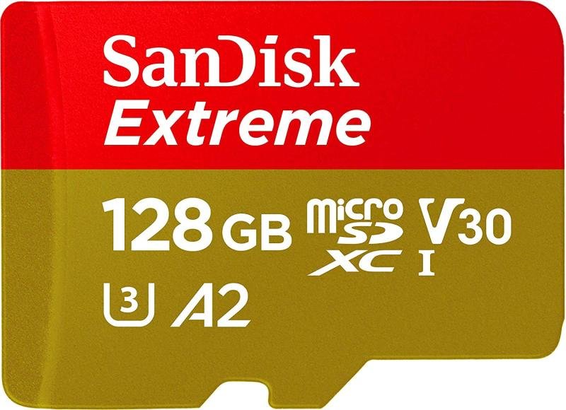 SanDisk Extreme Pro 128GB microSDXC Memory Card + SD Adapter