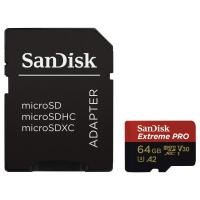 SanDisk Extreme Pro 64GB microSDXC Memory Card + SD Adapter
