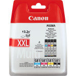 Canon CLI-581XXL High Yield Cartridge Cyan, Magenta,Yellow, Black - 1998C004