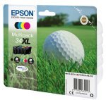 Epson Ink/34XL Golf Ball Cyan, Magenta, Yellow, Black Ink Cartridge - C13T34764020