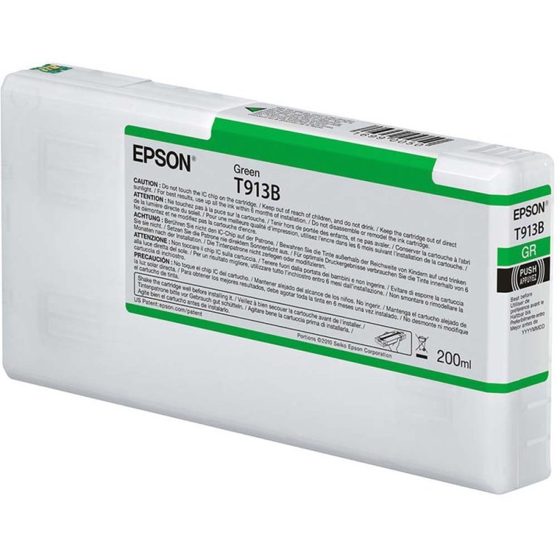 Epson Ink Cart/T913B UltraChrome HDR 200ml Cartridge, Green - C13T913B00