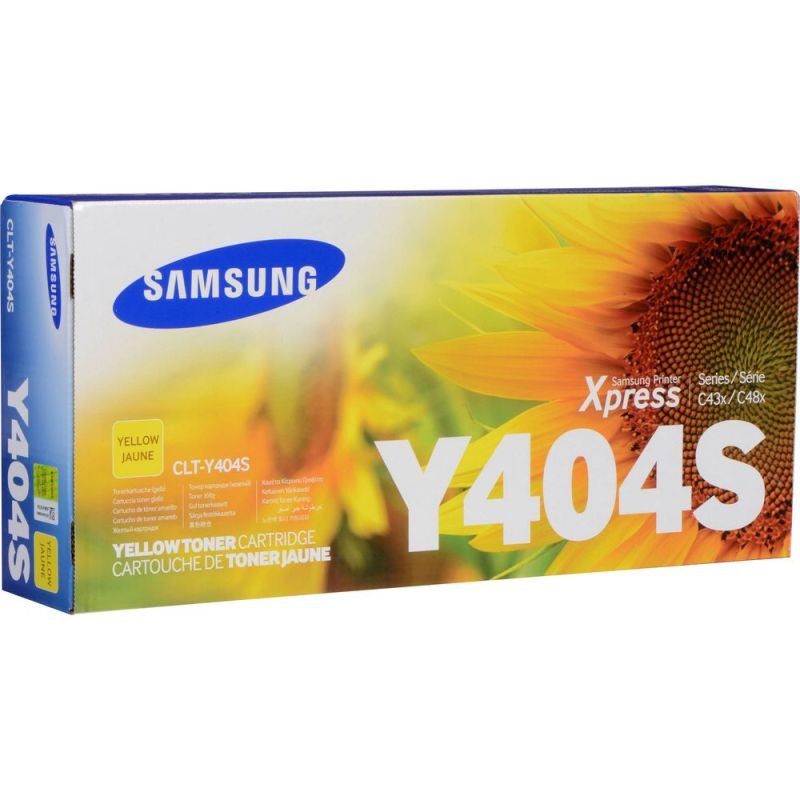 Samsung	Clt-Y404s Yellow Original Toner Cartridge - Standard Yield 1000 Pages - SU444A