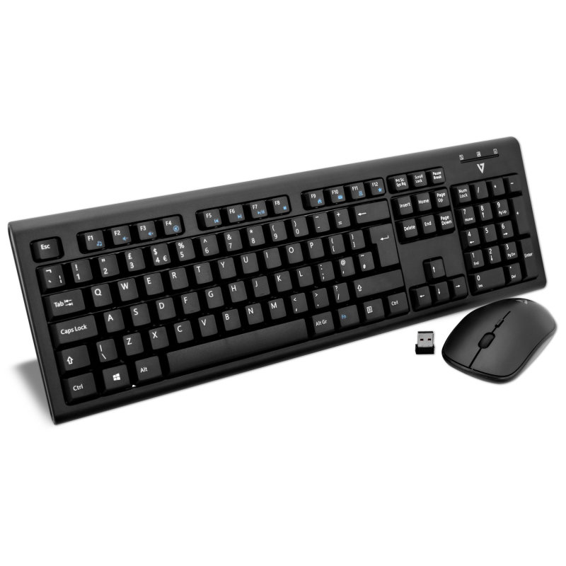 Wireless Keyboard  Mouse Desktop Set - English/UK Layout