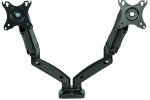 Xenta Full Motion Dual Monitor Mount for 13-27inch | Gas Assisted Double Arm Desk Bracket with Clamp