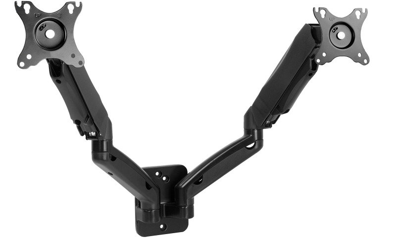 Xenta Wall Mountable Full Motion Dual Monitor Mount for 13-27inch | Gas...