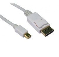 Cables Direct 2M Mini DisplayPort to DisplayPort Cable White