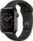 Apple Watch Series 4 GPS + Cellular, 44mm Space Black Stainless Steel Case with Black Sport Band