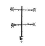 Xenta Quad Monitor Mount for 13-32inch Screens | Double Arm Desk Stand Bracket with Clamp
