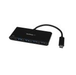 StarTech.com 4-Port USB-C Hub with Power Delivery Black