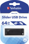 Verbatim Store N Go Slider Black 64GB USB Flash Drive