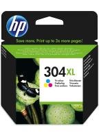 HP 304XL Tri-Colour Original Ink Cartridge (Cyan, Magenta, Yellow) High Yield - N9K07AE