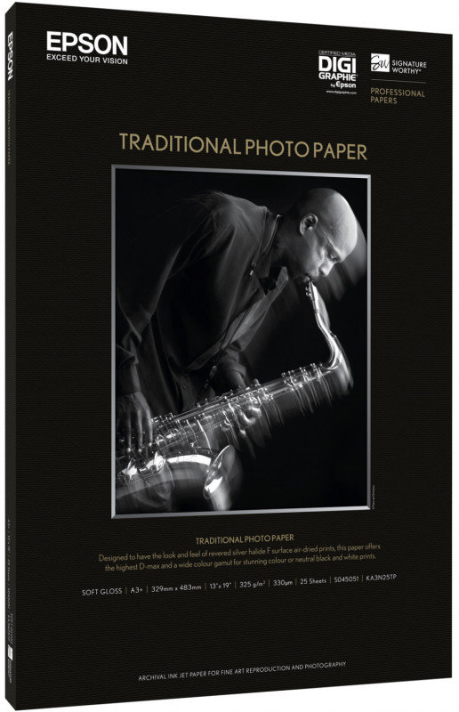 Epson Traditional Photo Paper - Photo paper - A2 (420 x 594 mm) - 330 g/m2 - 25 sheet(s)