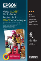 Epson Value - Glossy - 100 x 150 mm - 183 g/m² - 20 sheet(s) photo paper - for Epson L382, L386, L486, Expression Home HD XP-15000, Expression Premium XP-900