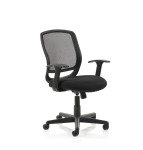 Mave Task Operator Mesh Chair With Arms - Black