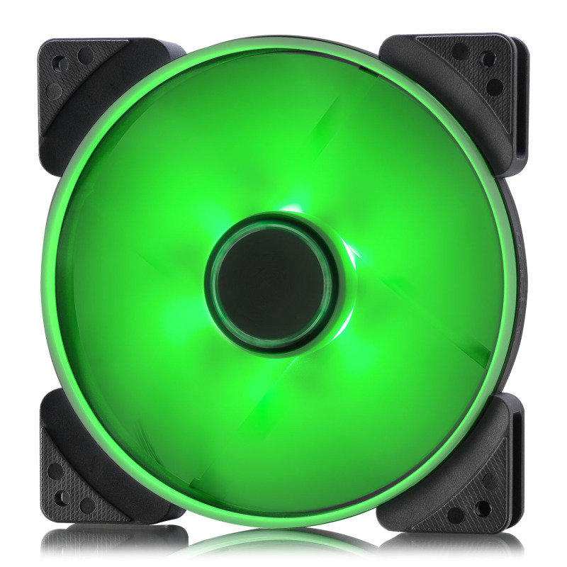 Fractal Design 140mm Green LED Prisma SL-14 3-pin DC PC Cooling Fan
