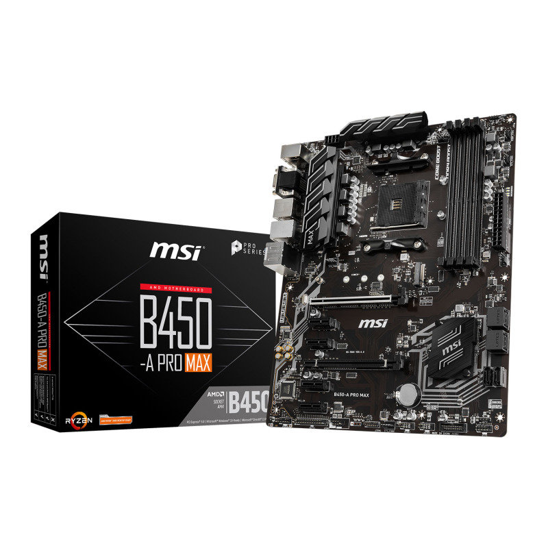 MSI AMD Ryzen B450-A PRO MAX AM4 ATX Motherboard 4719072665975 | eBay