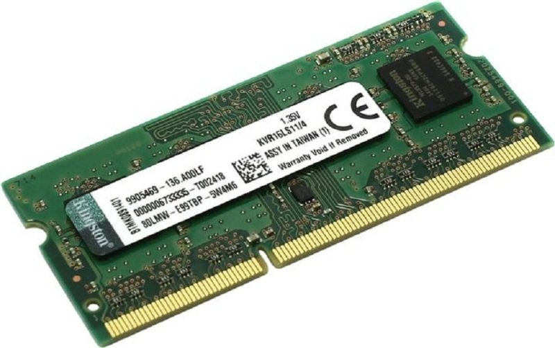Kingston 4GB 1600MHz DDR3L Non-ECC CL11 SODIMM 1.35V | Ebuyer.com