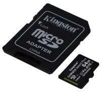 Kingston Canvas Select Plus 64GB microSD - Twin Pack with Adaptor