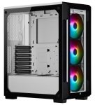 CORSAIR iCUE 220T RGB Tempered Glass Mid-Tower Smart Case, White