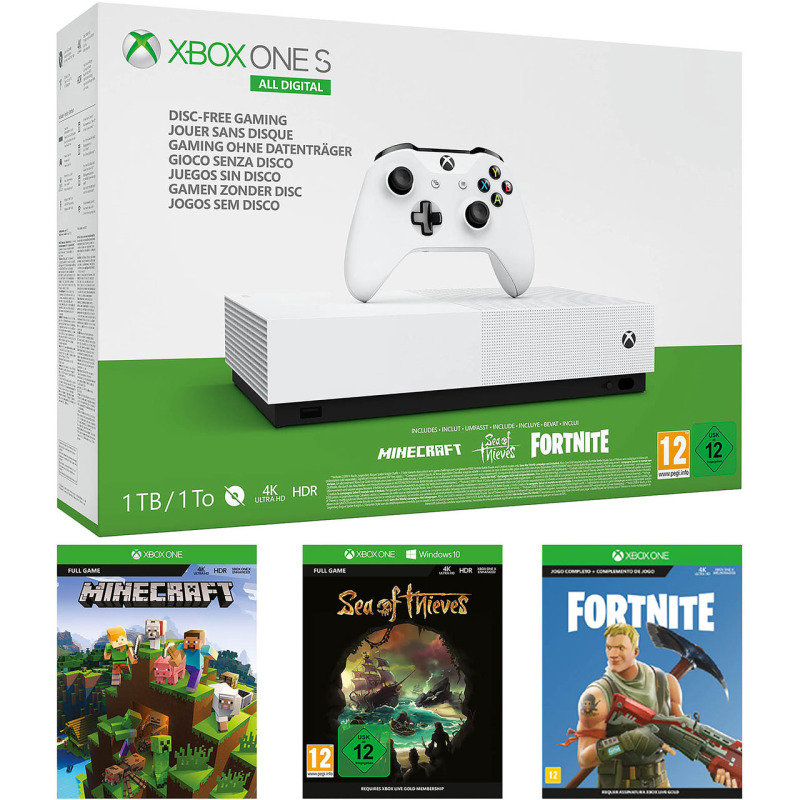 xbox one s all digital game codes
