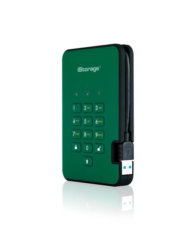 iStorage diskAshur2 256-bit HDD 3TB (500 GB， Green