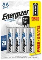 Energizer Ultimate Lithium AA 3+1 Batteries