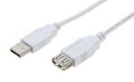 Xenta USB A to A 2M White Cable - M/F