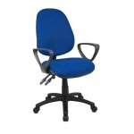 Vantage 100 2 Lever PCB Operators Chair With Fixed Arms - Blue