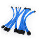 Premium Braided 30cm PSU Extension Cable Kit - Blue
