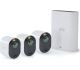 Arlo Ultra Smart Home Security Cameras | Alarm | Rechargeable | Colour Night Vision | Indoor/Outdoor | 4K UHD | 2-Way Audio | Spotlight | 180° View | 3 Camera Kit | VMS5340
