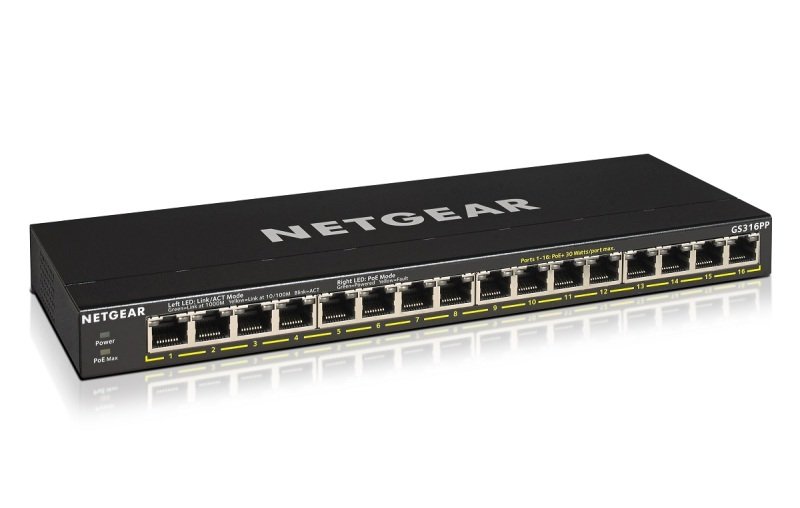 NETGEAR 16 Port PoE Unmanaged Gigabit Switch