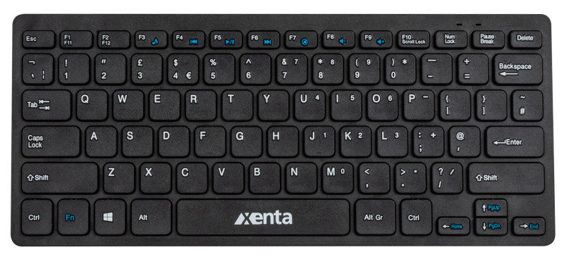Xenta Super Compact Black Wired Keyboard - USB