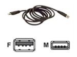 Belkin Tradepack, USB Extension Cables, A-A (Grey), 3m