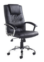 Leather Faced High Back Executive Chair
