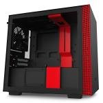 NZXT H210 Matte Black / Red Mini-ITX Tower Case