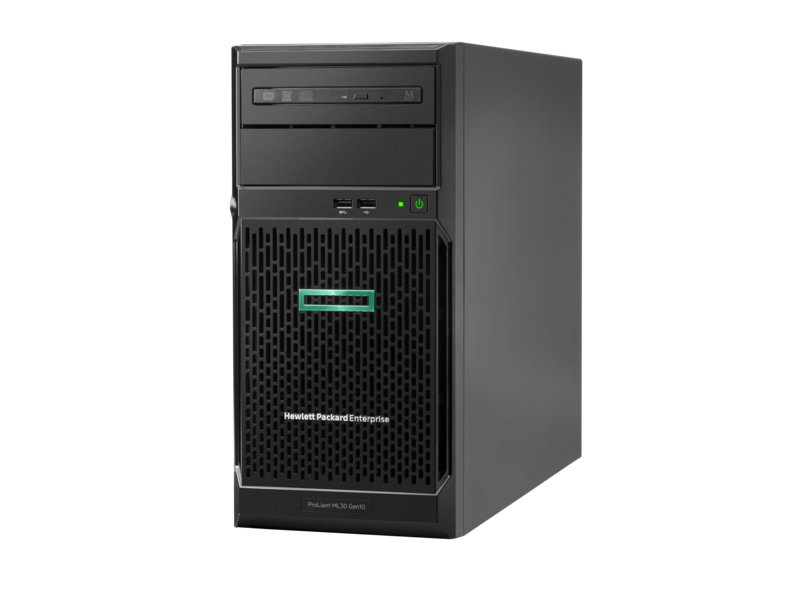 HPE ProLiant ML30 Gen10 - Server - tower - 4U - 1-way - 1 x Xeon E-2224 / 3.4 GHz - RAM 8 GB - SATA - non-hot-swap 3.5 - no HDD - GigE - monitor: none